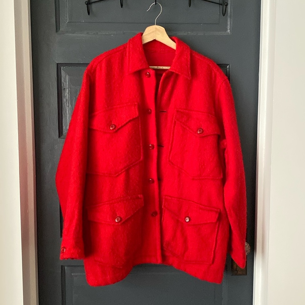 Vintage red wool jacket